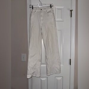 H&M White Straight leg jeans